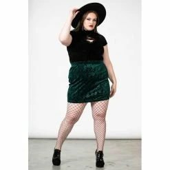 KILLSTAR Mini Skirt - Doom Duchess Emerald -KILLSTAR Shop killstar mini skirt doom duchess emerald5