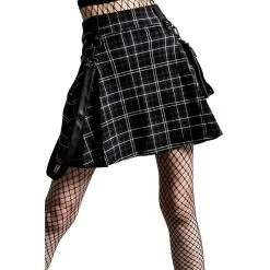 Killstar Mini Skirt - Gunner Ash Tartan