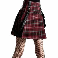 Killstar Mini Skirt - Gunner Blood Tartan