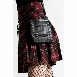 Killstar Mini Skirt - Gunner Blood Tartan -KILLSTAR Shop killstar mini skirt gunner blood tartan3