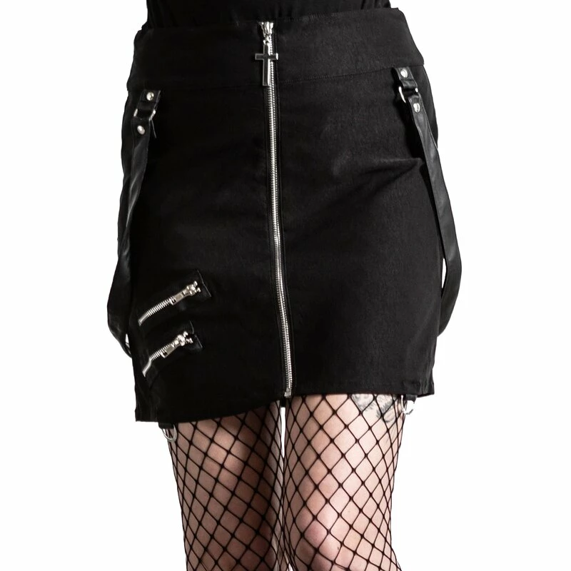 Killstar Mini Skirt - Katy Coffin Black 1 Killstar Mini Skirt - Katy Coffin Black