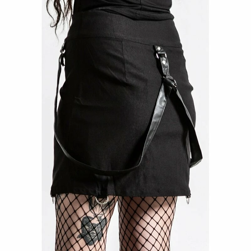 Killstar Mini Skirt - Katy Coffin Black 2 Killstar Mini Skirt - Katy Coffin Black - Image 2
