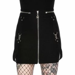 Killstar Mini Skirt - Pretty Kitty Black