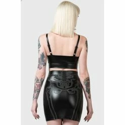 KILLSTAR Mini Skirt - Skellington -KILLSTAR Shop killstar mini skirt skellington5
