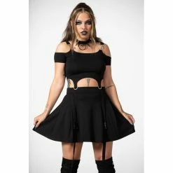 KILLSTAR Minirock With Leg Warmers - Hacked -KILLSTAR Shop killstar minirock with leg warmers hacked3