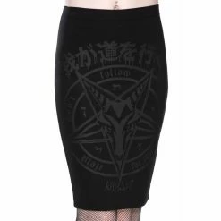 Killstar Pencil Skirt - Blazing Brimstone
