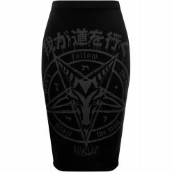 Killstar Pencil Skirt - Blazing Brimstone -KILLSTAR Shop killstar pencil skirt blazing brimstone3