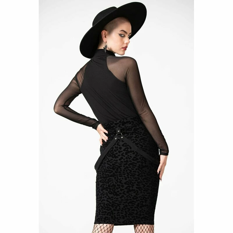 KILLSTAR Pencil Skirt - Catty Queen 2 KILLSTAR Pencil Skirt - Catty Queen - Image 2