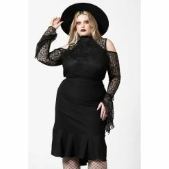 Killstar Pencil Skirt - Chantra -KILLSTAR Shop killstar pencil skirt chantra5