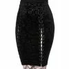 Killstar Pencil Skirt - Claret Black