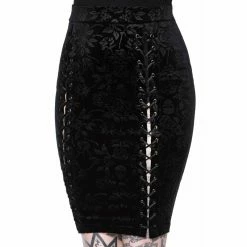 Killstar Pencil Skirt - Claret Black