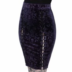 Killstar Pencil Skirt - Claret Purple