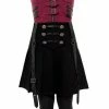 Killstar Pleated Mini Skirt - Dark Academy Black