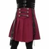 Killstar Pleated Mini Skirt - Dark Academy Blood