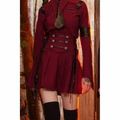 Killstar Pleated Mini Skirt - Dark Academy Blood -KILLSTAR Shop killstar pleated mini skirt dark academy blood3