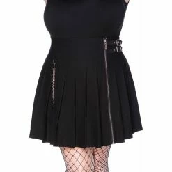 Killstar Pleated Mini Skirt - Devil In Disguise Black -KILLSTAR Shop killstar pleated mini skirt devil in disguise black3
