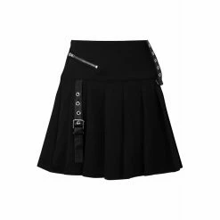 Killstar Pleated Mini Skirt - Elektra -KILLSTAR Shop killstar pleated mini skirt elektra5