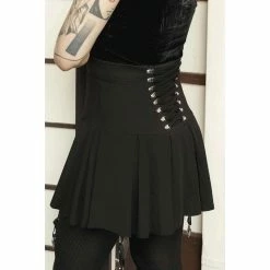 Killstar Pleated Mini Skirt - Endora -KILLSTAR Shop killstar pleated mini skirt endora3