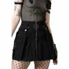 Killstar Pleated Mini Skirt - Geiger
