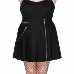 Killstar Pleated Mini Skirt - Savage Black -KILLSTAR Shop killstar pleated mini skirt savage black3