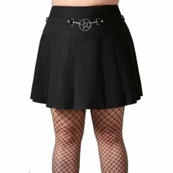 Killstar Pleated Mini Skirt - Scary