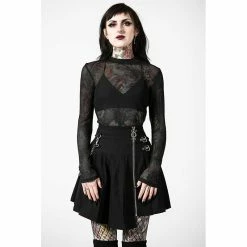Killstar Pleated Mini Skirt - Space Wave -KILLSTAR Shop killstar pleated mini skirt space wave3