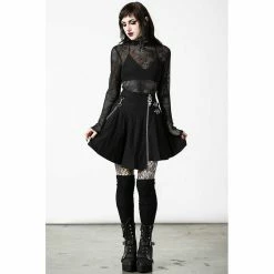 Killstar Pleated Mini Skirt - Space Wave -KILLSTAR Shop killstar pleated mini skirt space wave4