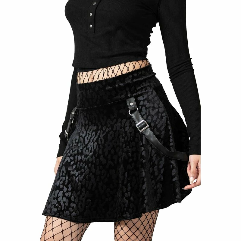 KILLSTAR Skater Skirt - Kitty Pride Black 1 KILLSTAR Skater Skirt - Kitty Pride Black