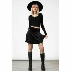 KILLSTAR Skater Skirt - Kitty Pride Black 6 KILLSTAR Skater Skirt - Kitty Pride Black -KILLSTAR Shop killstar skater skirt kitty pride black3