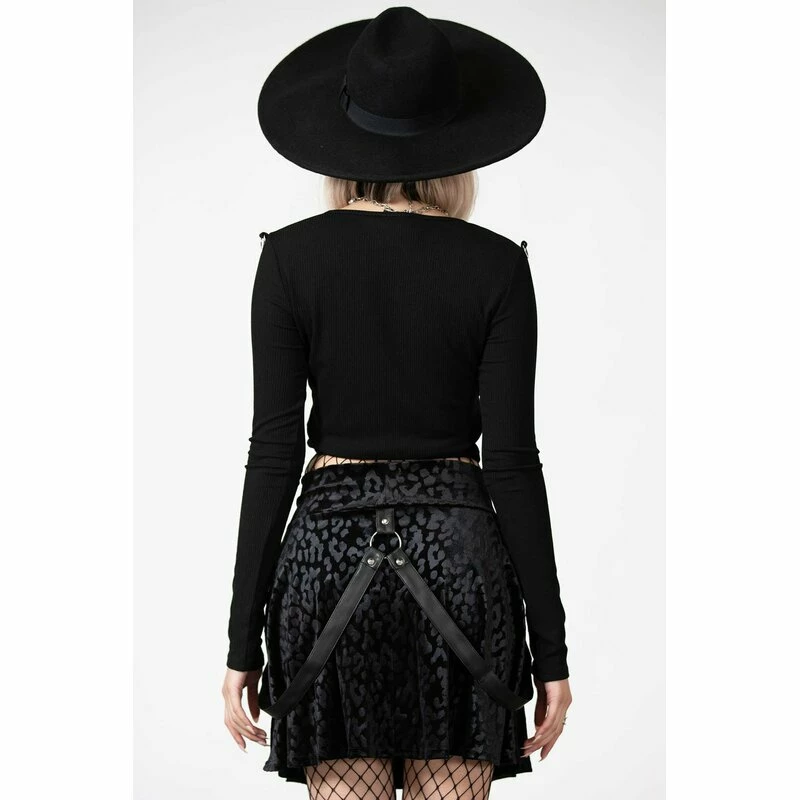 KILLSTAR Skater Skirt - Kitty Pride Black 4 KILLSTAR Skater Skirt - Kitty Pride Black - Image 4