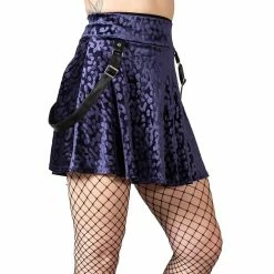 KILLSTAR Skater Skirt - Kitty Pride Plum