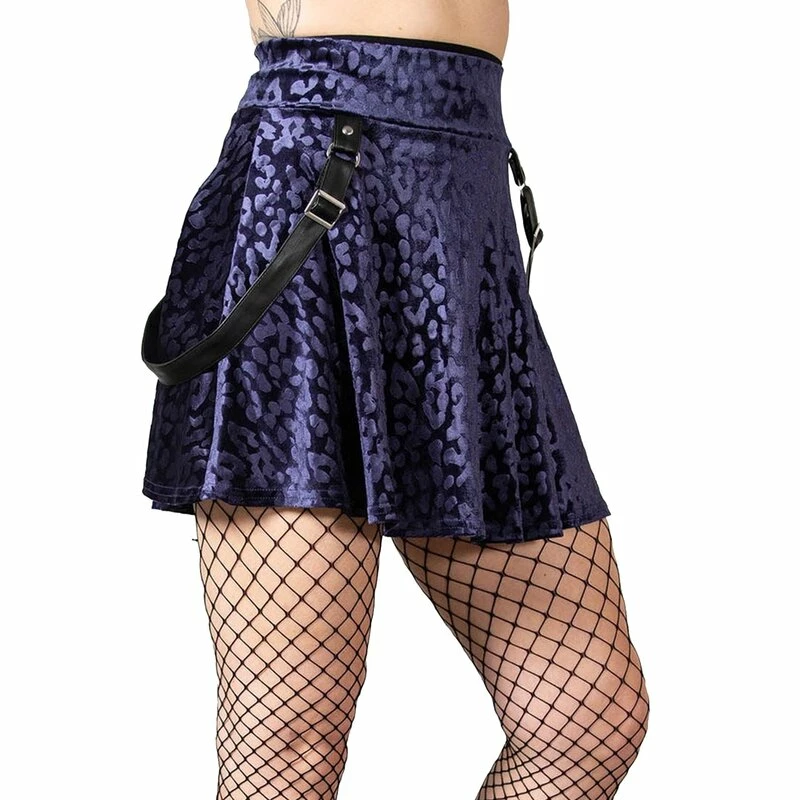 KILLSTAR Skater Skirt - Kitty Pride Plum 1 KILLSTAR Skater Skirt - Kitty Pride Plum