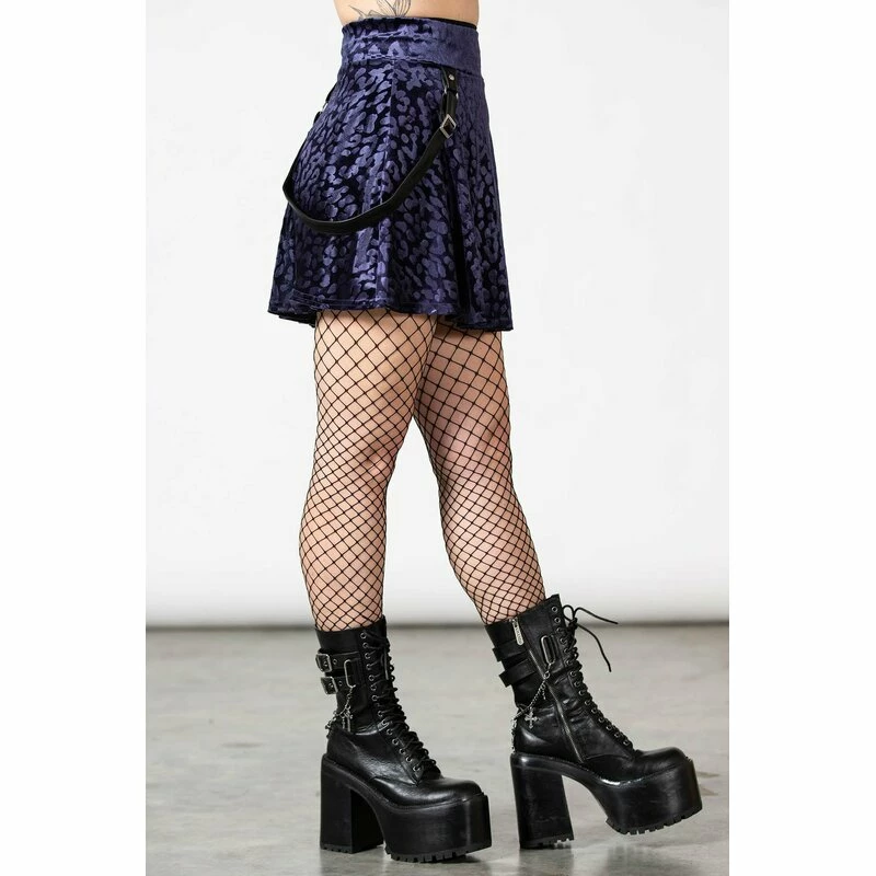 KILLSTAR Skater Skirt - Kitty Pride Plum 3 KILLSTAR Skater Skirt - Kitty Pride Plum - Image 3