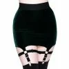 Killstar Velvet Mini Skirt - Cassandra Emerald