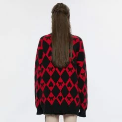 Punk Rave Cardigan - Red Diamond 8 Punk Rave Cardigan - Red Diamond -KILLSTAR Shop punk rave cardigan red diamond 13