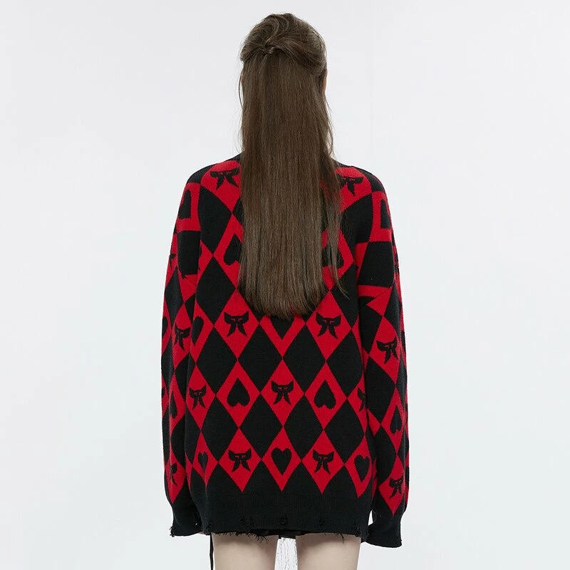 Punk Rave Cardigan - Red Diamond 3 Punk Rave Cardigan - Red Diamond - Image 3