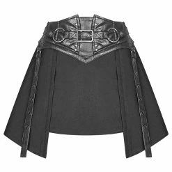 Punk Rave Denim Mini Skirt - Gothic Militia