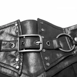 Punk Rave Denim Mini Skirt - Gothic Militia -KILLSTAR Shop punk rave denim mini skirt gothic militia3