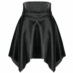 Punk Rave Faux-Leather Mini Skirt - Blackout -KILLSTAR Shop punk rave faux leather mini skirt blackout5