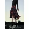 Punk Rave Flounce Skirt - Red Roses