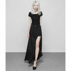 Punk Rave Maxi Skirt - Hibiscus