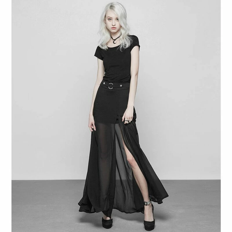 Punk Rave Maxi Skirt - Hibiscus 2 Punk Rave Maxi Skirt - Hibiscus - Image 2