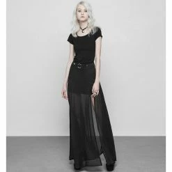 Punk Rave Maxi Skirt - Hibiscus 8 Punk Rave Maxi Skirt - Hibiscus -KILLSTAR Shop punk rave maxi skirt hibiscus3