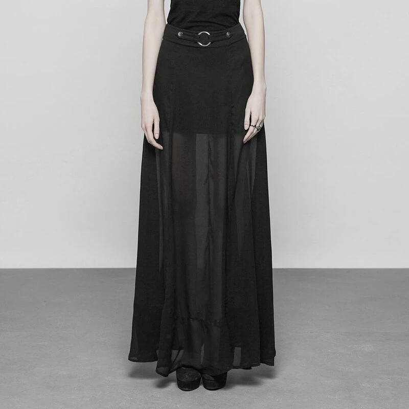 Punk Rave Maxi Skirt - Hibiscus 4 Punk Rave Maxi Skirt - Hibiscus - Image 4