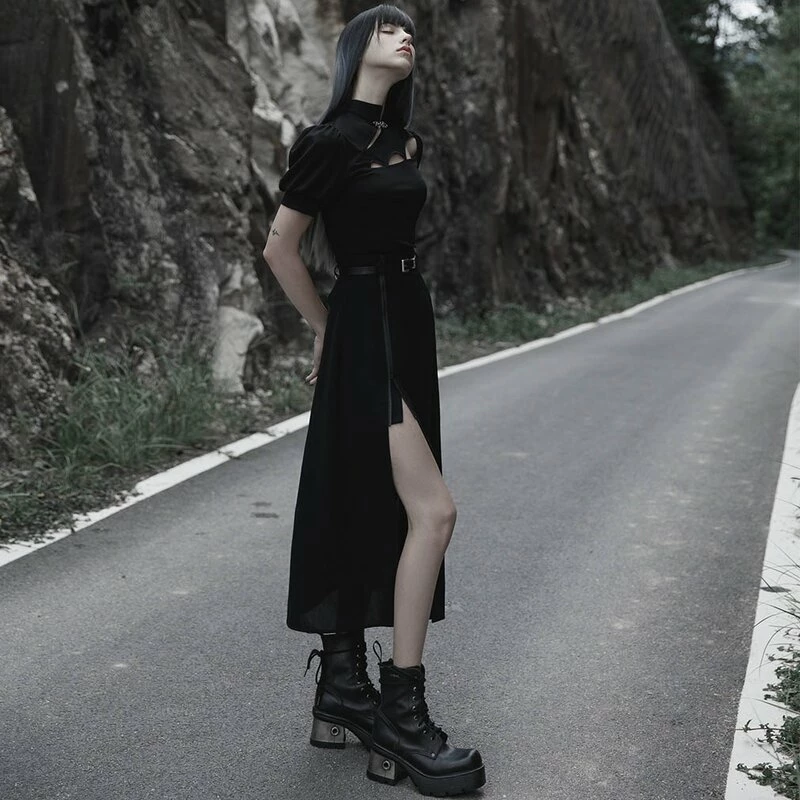 Punk Rave Midi Skirt - Moira 1 Punk Rave Midi Skirt - Moira