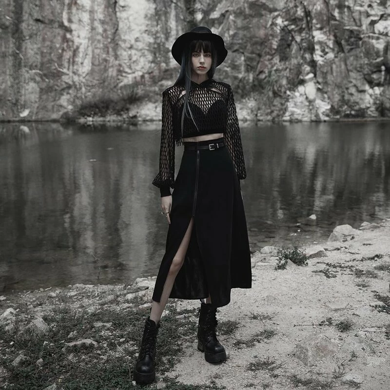 Punk Rave Midi Skirt - Moira 5 Punk Rave Midi Skirt - Moira - Image 5