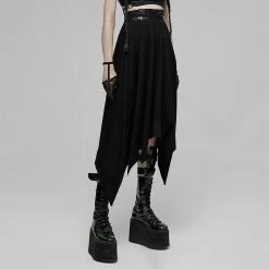 Punk Rave Midi Skirt - Mortuary -KILLSTAR Shop punk rave midi skirt mortuary3