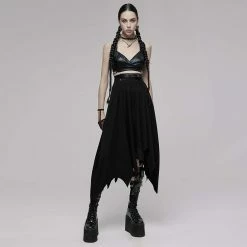 Punk Rave Midi Skirt - Mortuary -KILLSTAR Shop punk rave midi skirt mortuary5