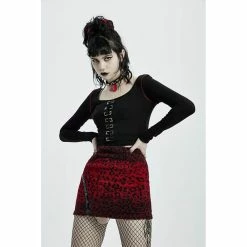 Punk Rave Mini Skirt - Blood Leopard -KILLSTAR Shop punk rave mini skirt blood leopard3