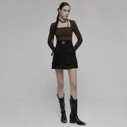 Punk Rave Mini Skirt - Captive State -KILLSTAR Shop punk rave mini skirt captive state4